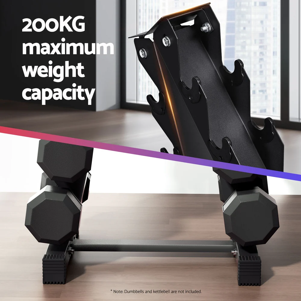 Everfit Dumbbells Rack 6 Tier Dumbbell Stand Home Gym Storage 200kg Capacity - Image 5