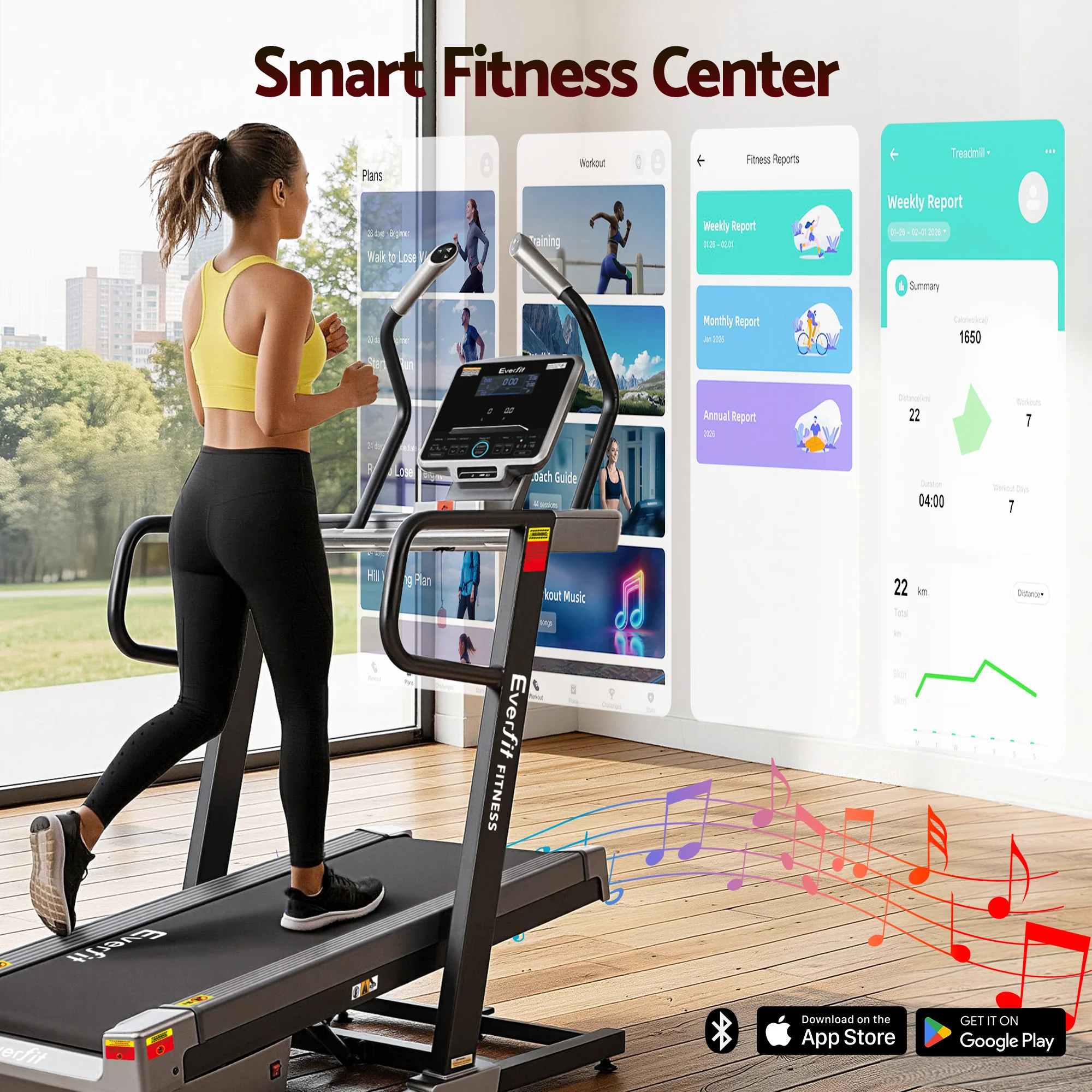 Everfit Treadmill Electric Incline Trainer Professional Home Gym Fitness Machine - Image 6