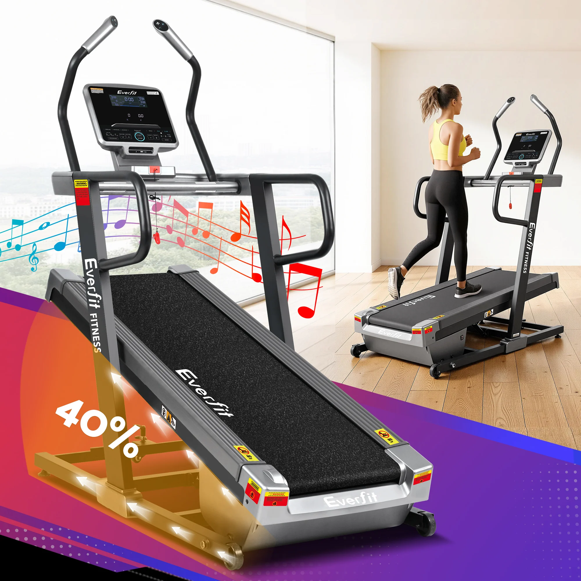 Everfit Treadmill Electric Incline Trainer Professional Home Gym Fitness Machine - Image 8