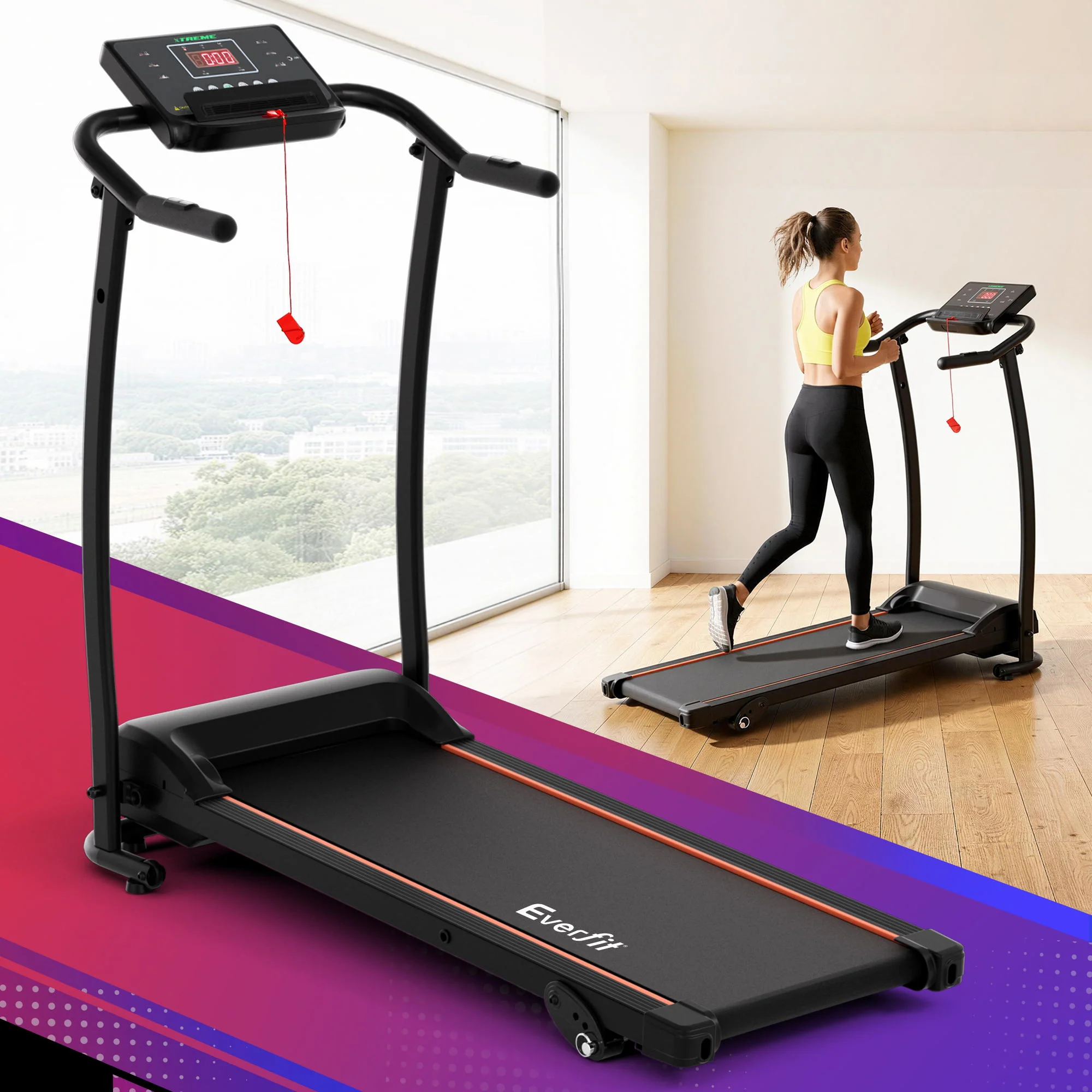 Everfit Treadmill Electric Home Gym Fitness Exercise Machine Foldable 370mm - Image 8