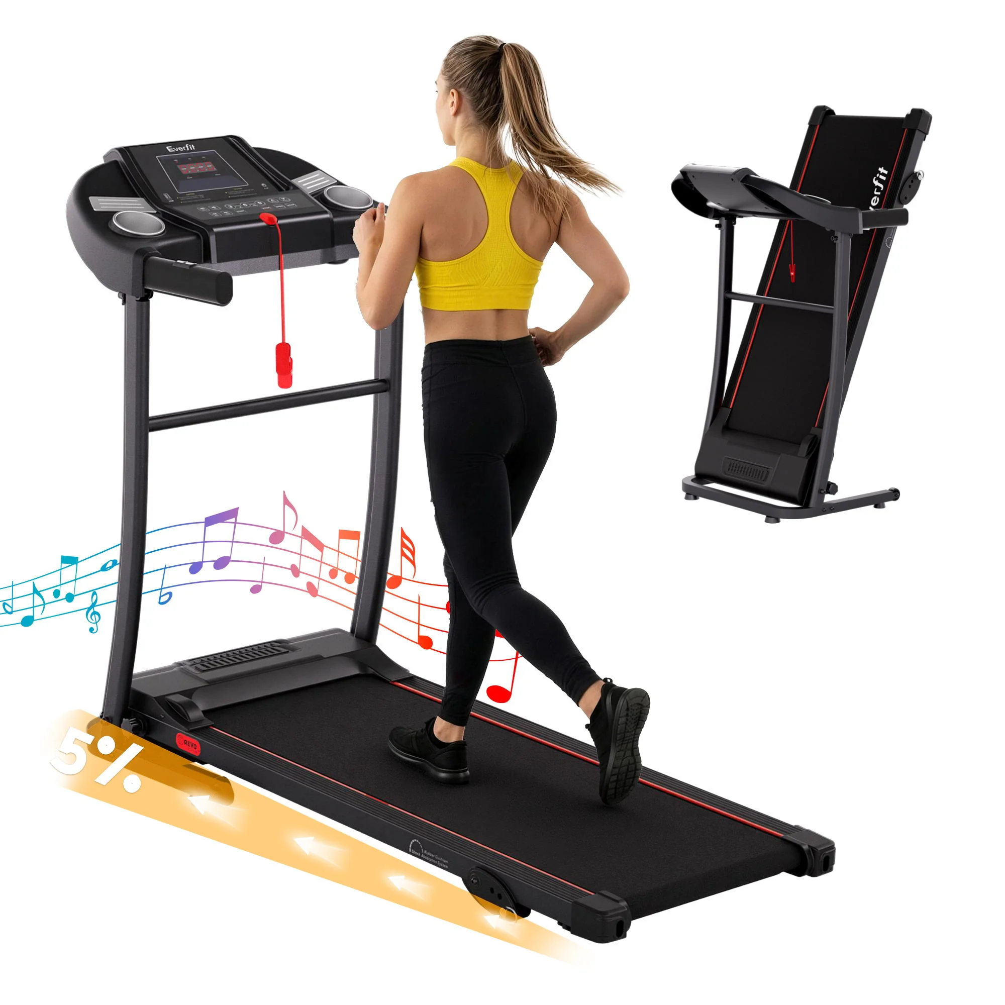 Everfit Treadmill Electric Home Gym Fitness Exercise Equipment Incline 400mm