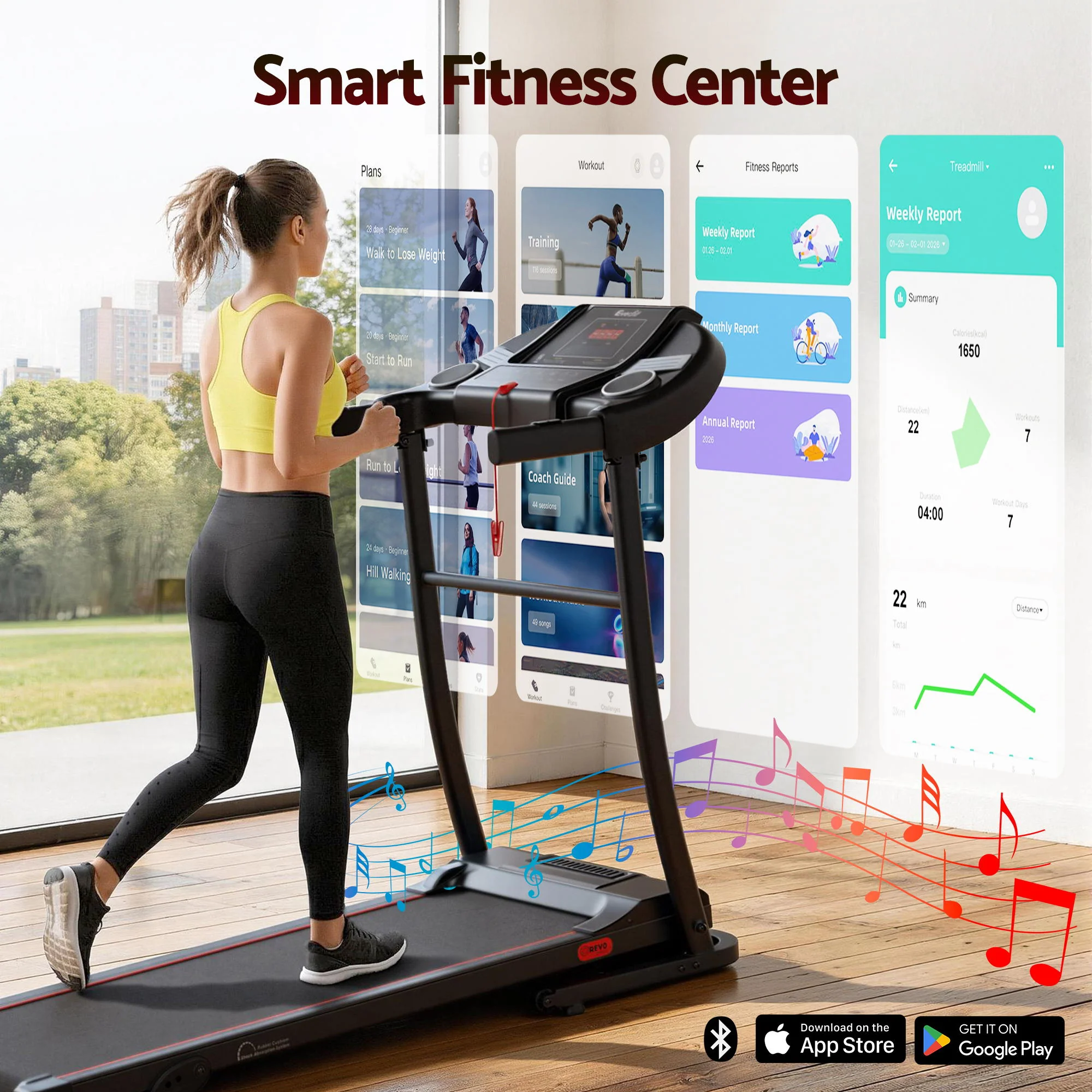 Everfit Treadmill Electric Home Gym Fitness Exercise Equipment Incline 400mm - Image 6
