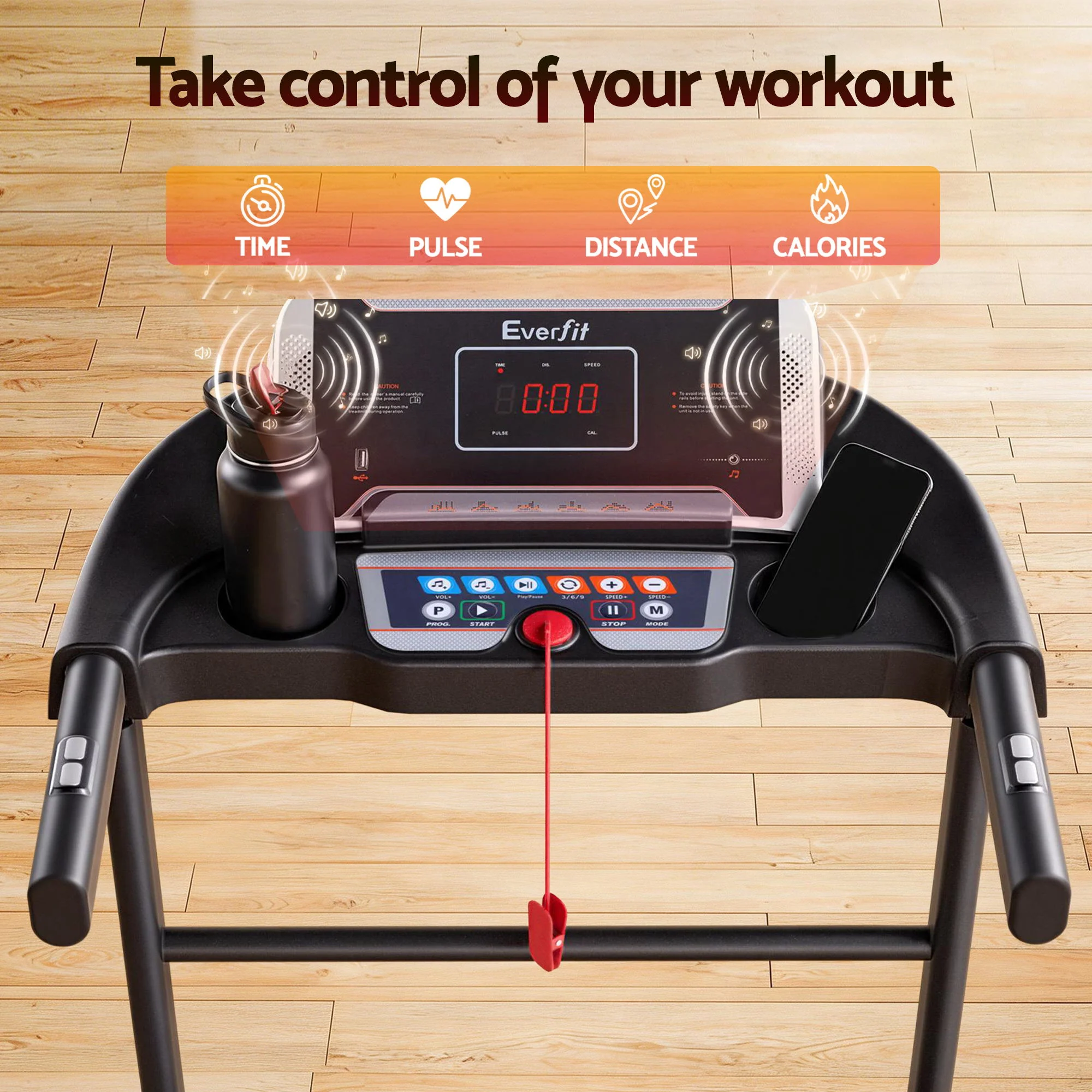 Everfit Treadmill Electric Home Gym Fitness Exercise Machine Incline 400mm - Image 7