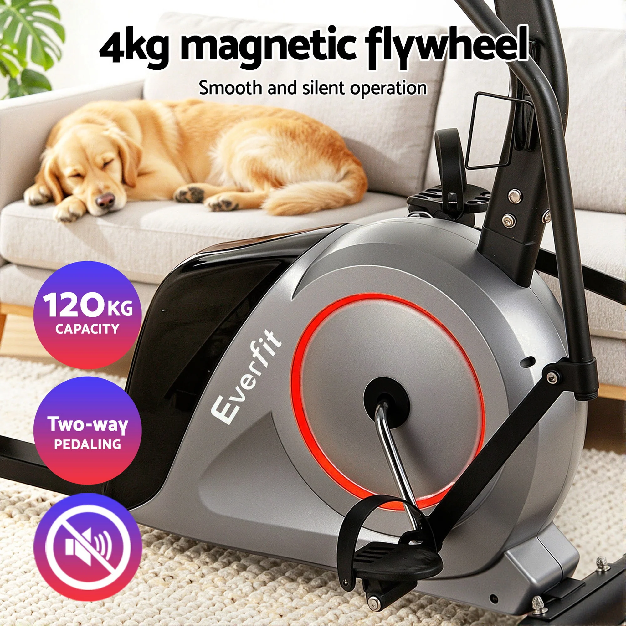 Everfit Exercise Bike Recumbent Cycling Magnetic Bluetooth App Connect Home Gym - Image 7
