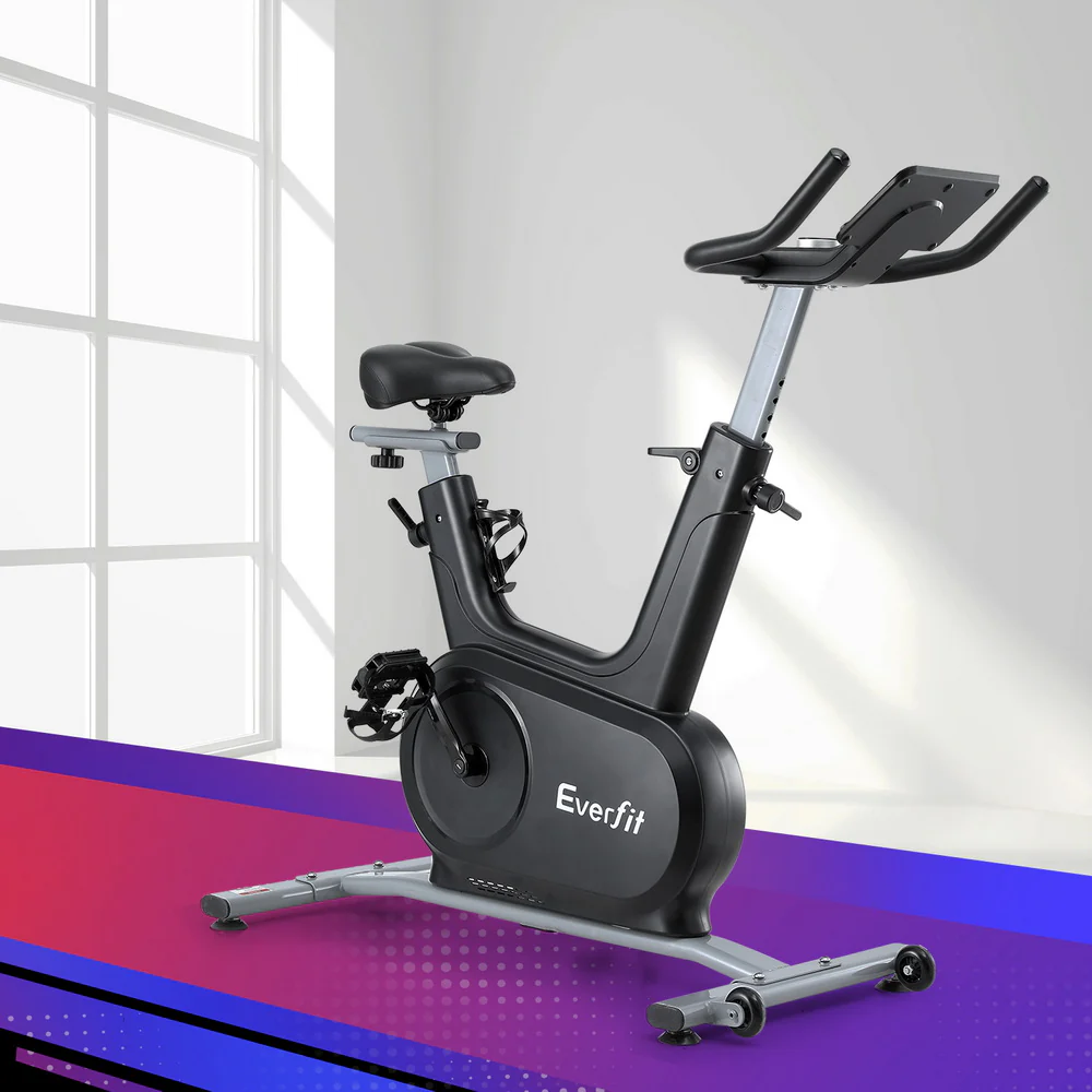 Everfit Exercise Bike Spin Bike Electromagnetic Smart Home Fitness 24-Level Resistance 120kg Bluetooth - Image 8