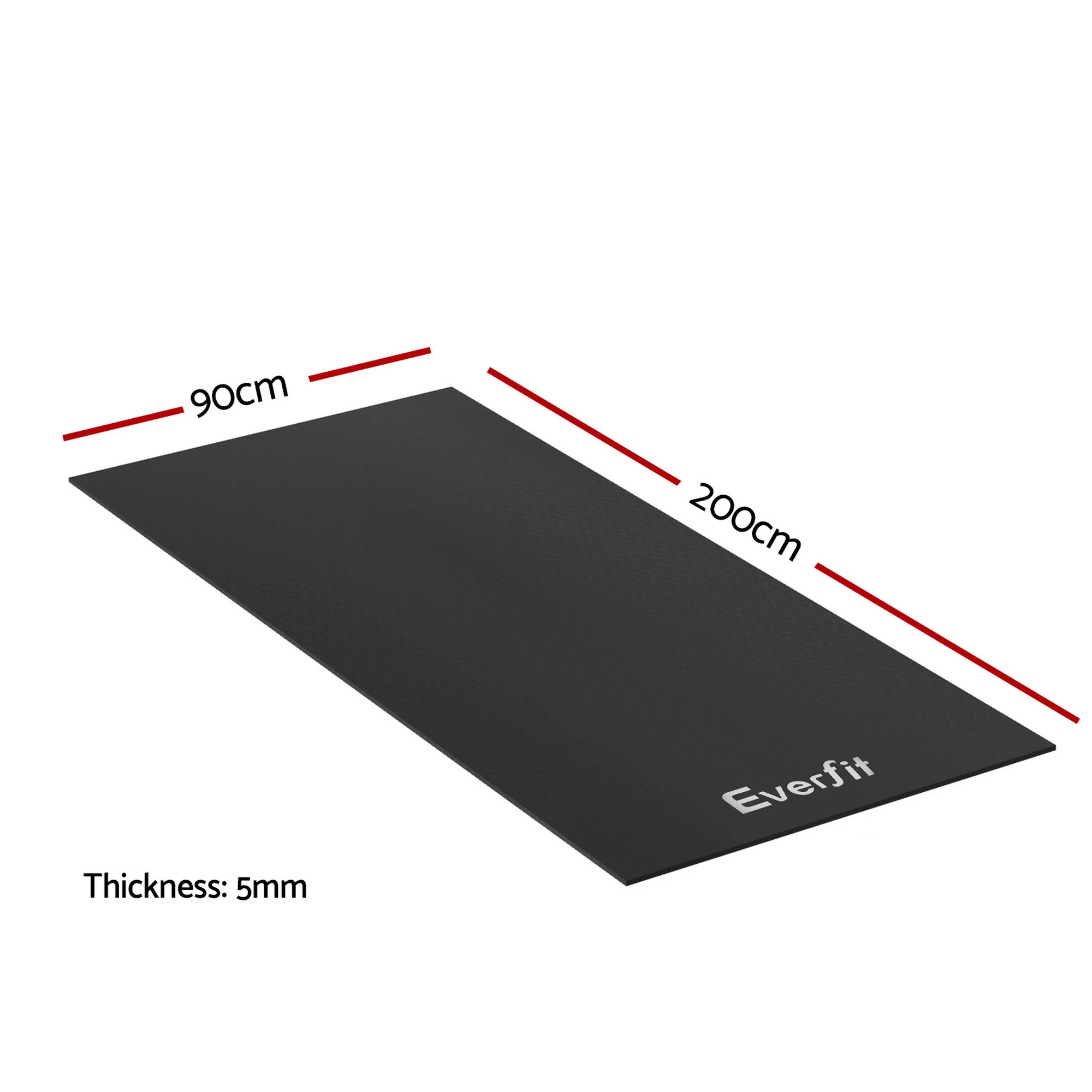 Everfit Exercise Equipment Mat Treadmill Floor Rug Home Gym Bike Fitness Yoga 2M - Image 2