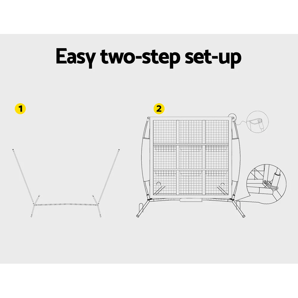 Everfit Soccer Net Baseball Pitching Football Goal Training Aid 9 Target Zone - Image 6