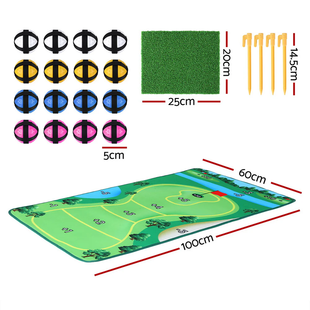 Everfit Golf Chipping Game Mat Indoor Outdoor Practice?Training Aid Set - Image 2