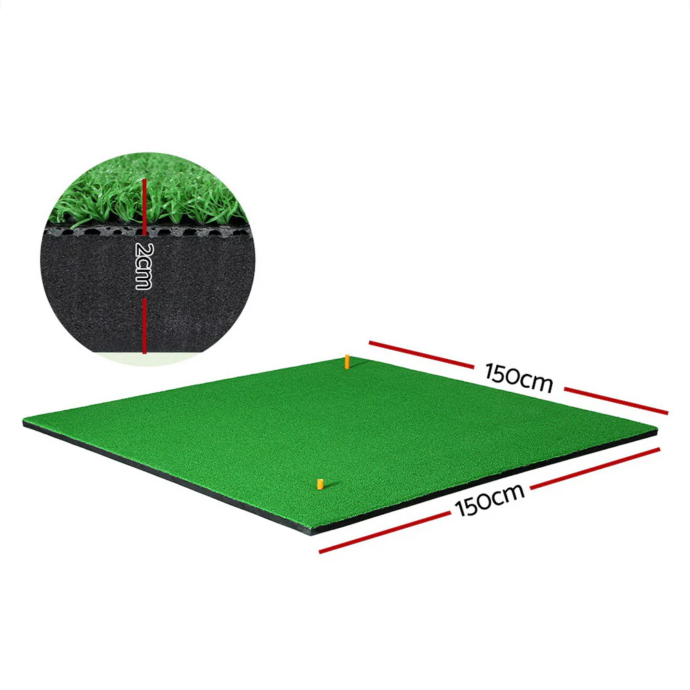 Everfit Golf Hitting Mat Portable Driving?Range Practice?Training Aid 150x150cm - Image 2
