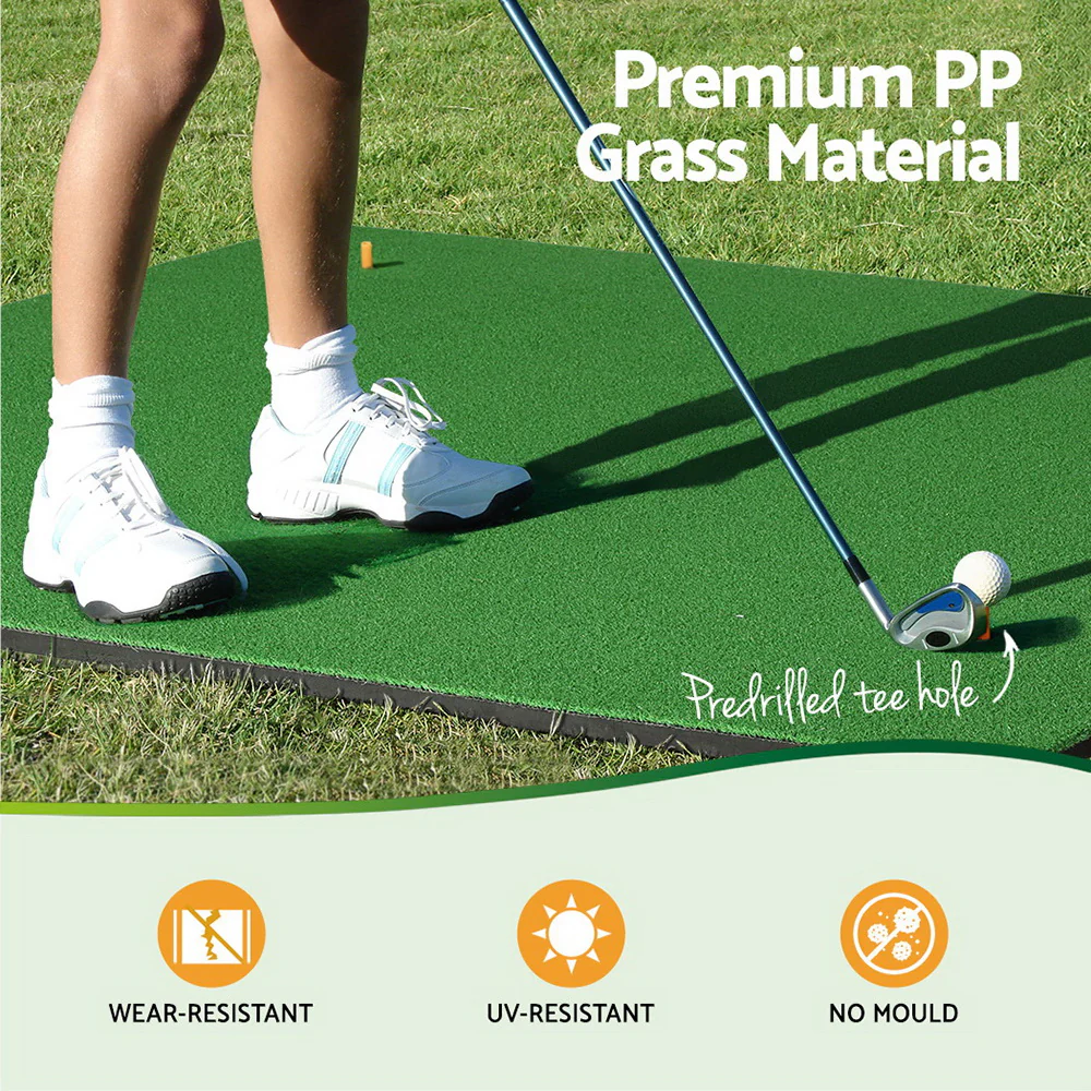 Everfit Golf Hitting Mat Portable Driving?Range Practice?Training Aid 150x150cm - Image 4