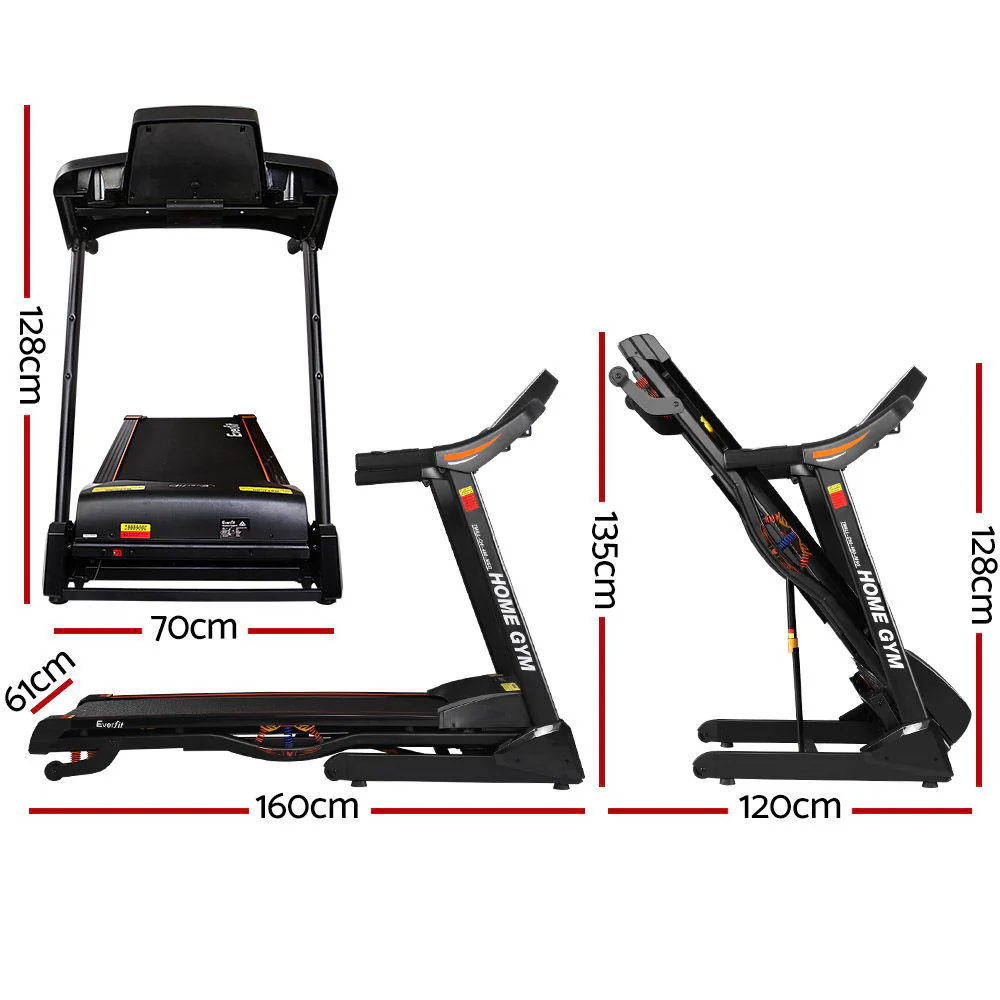 Everfit Treadmill Electric Auto Incline Home Gym Fitness Exercise Machine 480mm - Image 2