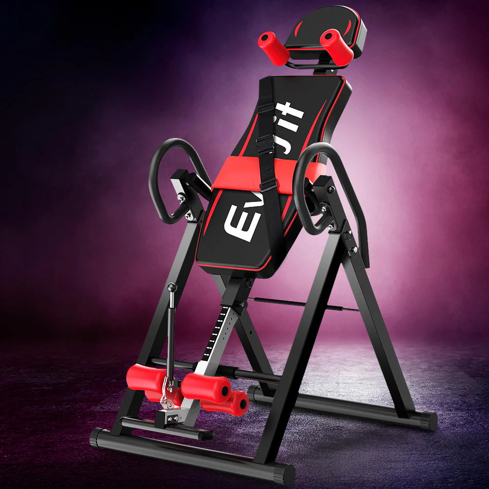 Everfit Inversion Table Gravity Exercise Inverter Back Stretcher Home Gym Black - Image 7