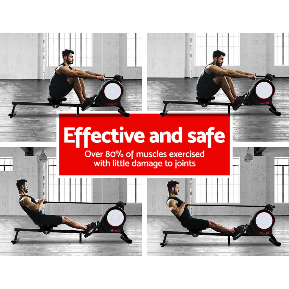 Everfit Rowing Machine Rower Magnetic Resistance Exercise Gym Home Cardio - Image 4