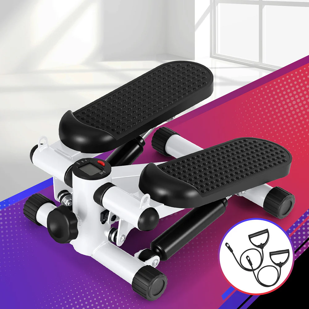 Everfit Mini Stepper with Resistance Rope Aerobic for Exercise Compact Home Workout White - Image 7
