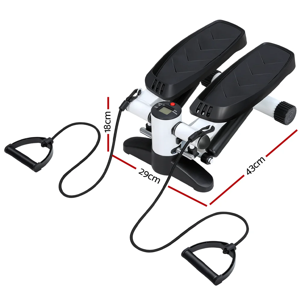 Everfit Mini Stepper with Resistance Rope Aerobic Trainer 150KG White - Image 2