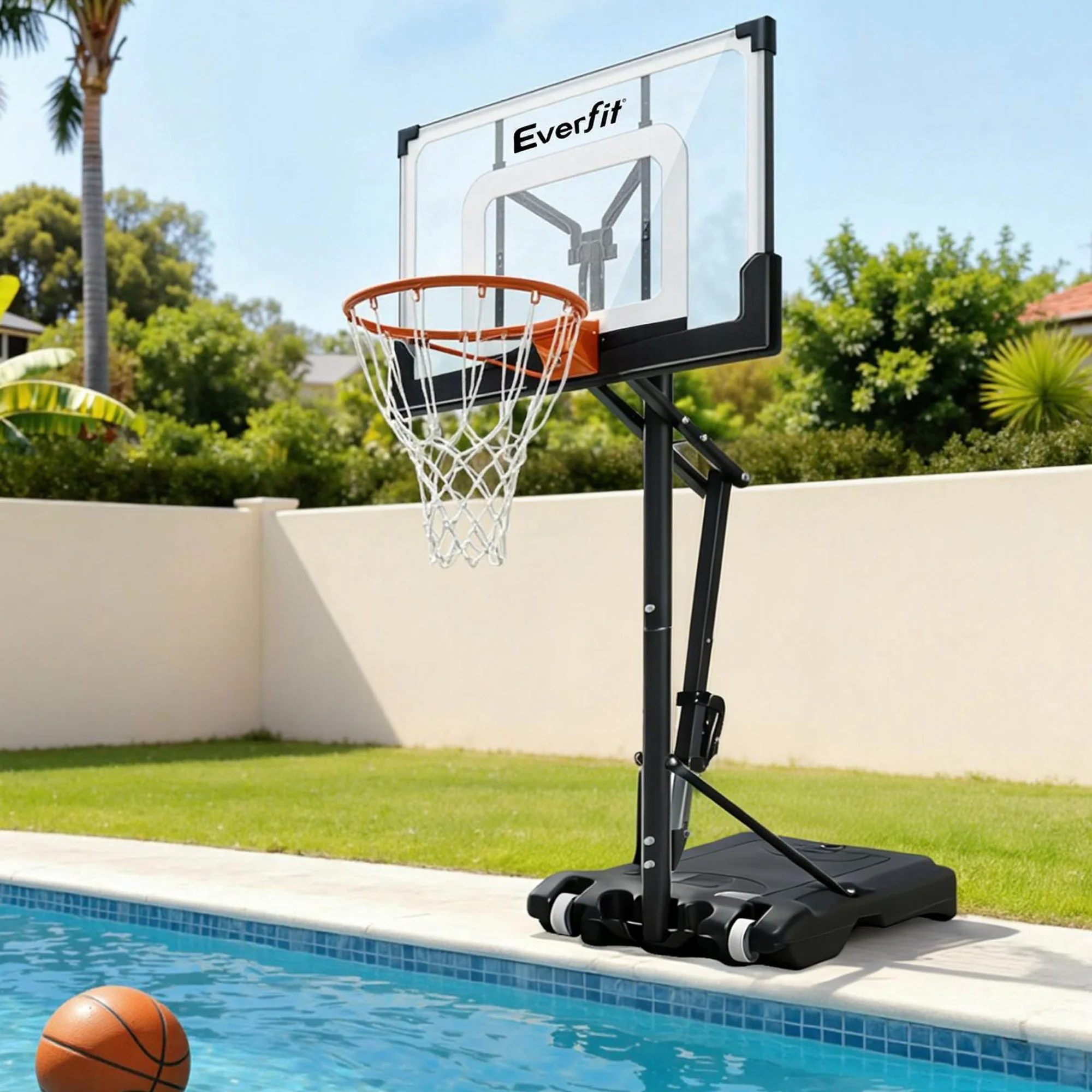 Everfit Portable Basketball Hoop Adjustable Pool Goal System Backyard 1.05M-2.1M - Image 7