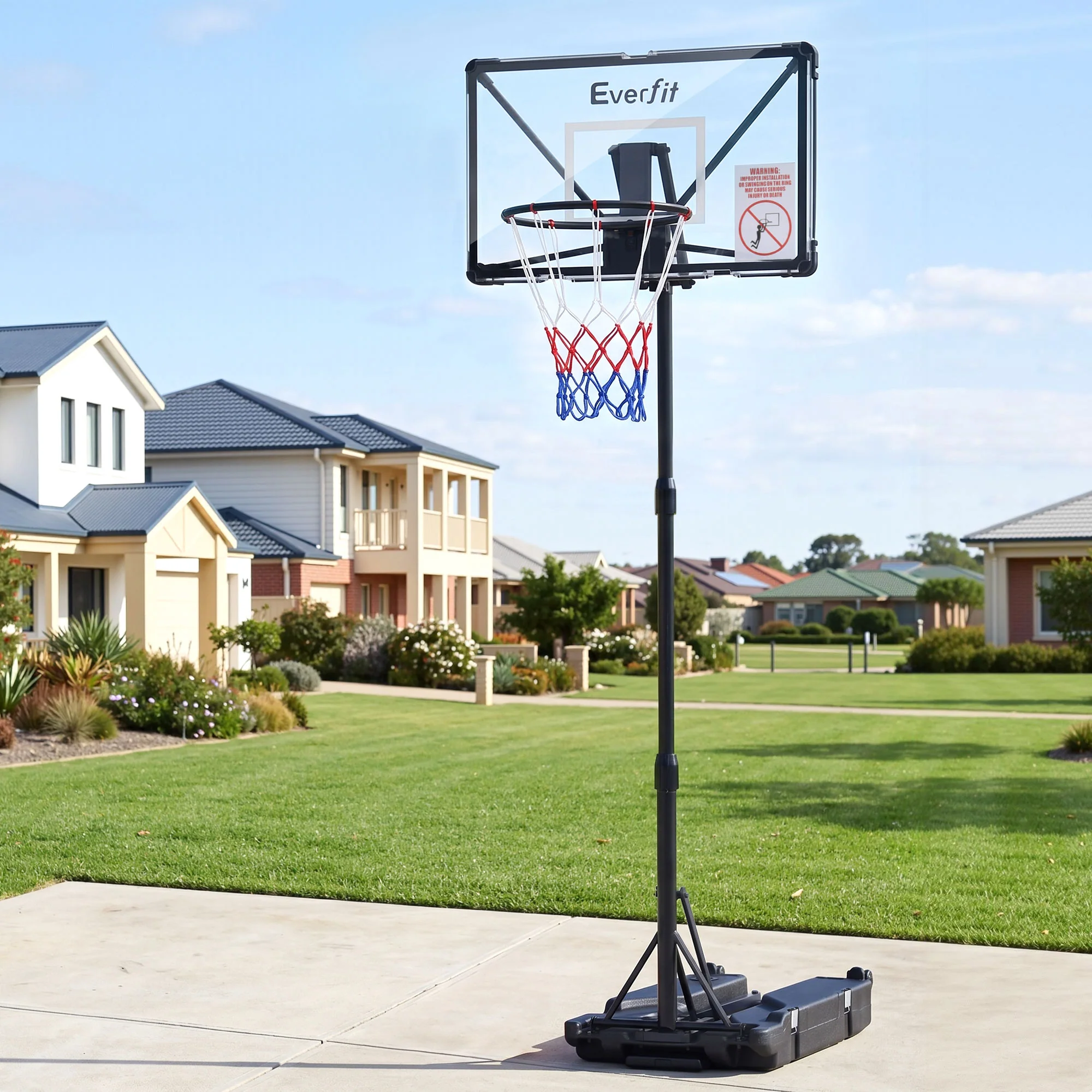 Everfit Portable Basketball Hoop System Adjustable Full Foldable Stand 2.07m - Image 8