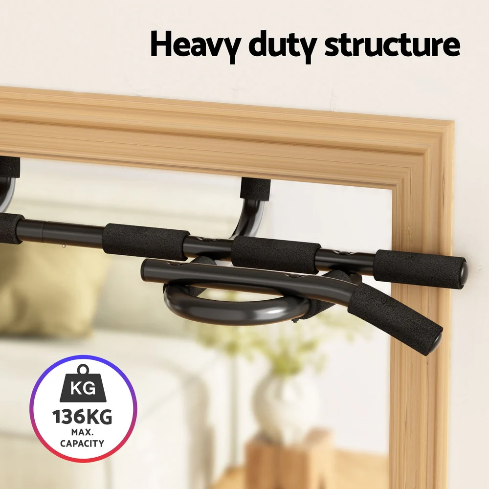 Everfit Pull Up Bar 104CM Doorway Chin Up Horizontal Bar Gym - Image 6