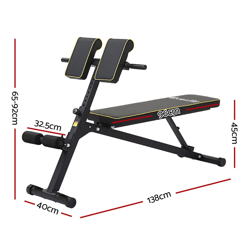 Everfit Roman Chair Adjustable Weight Bench Strength Training Preacher Curls - Image 3