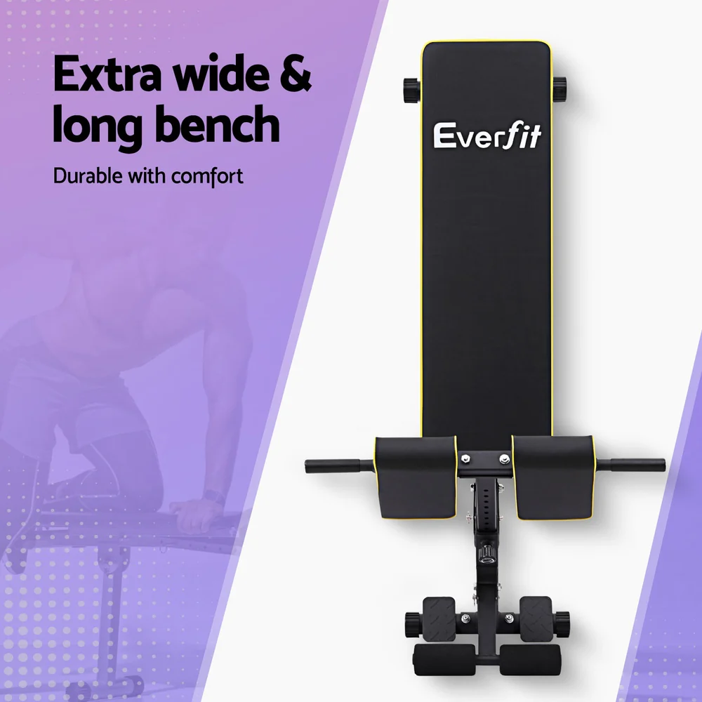 Everfit Roman Chair Adjustable Weight Bench Strength Training Preacher Curls - Image 5