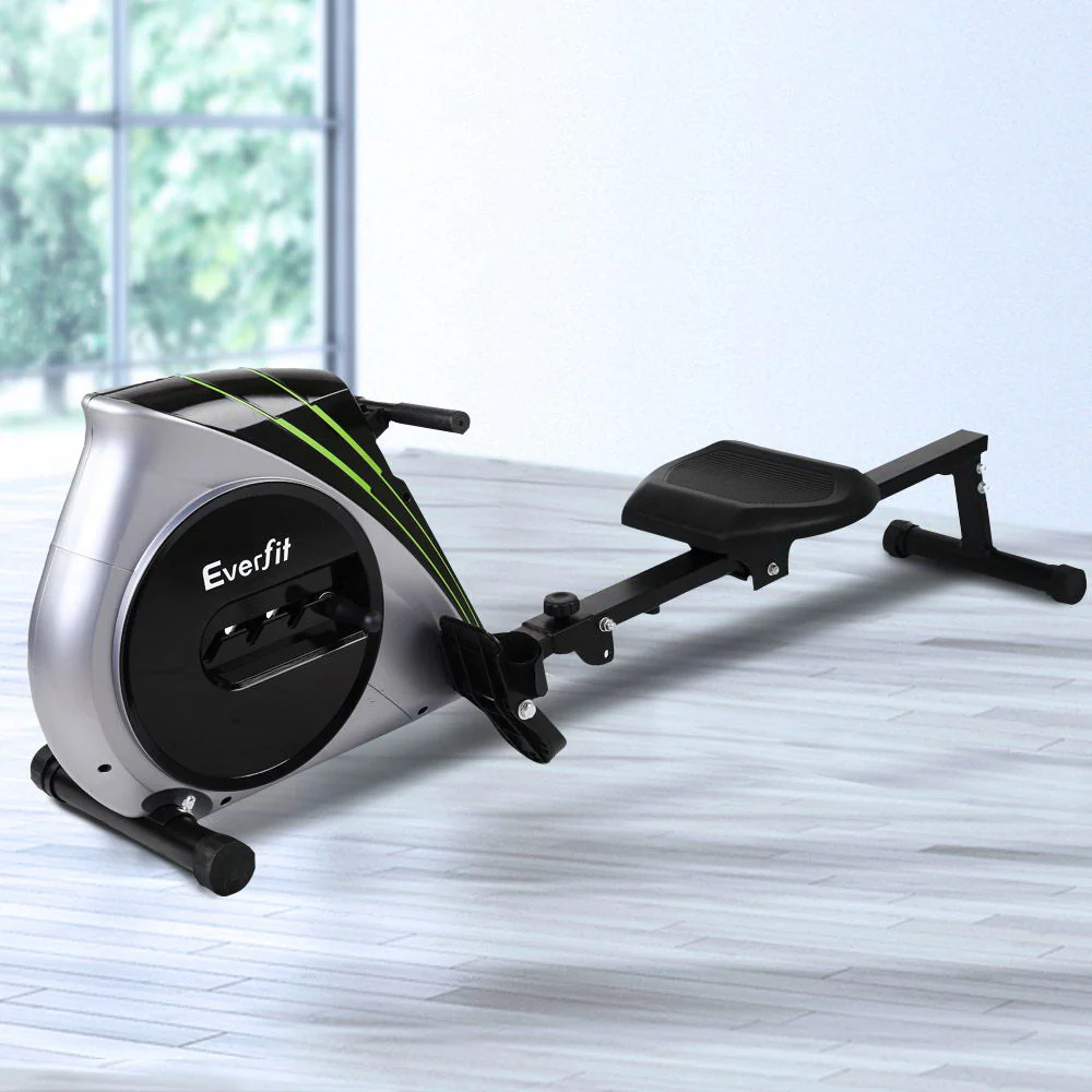 Everfit Rowing Machine Rower Elastic Rope Resistance Fitness Home Cardio Silver - Image 7