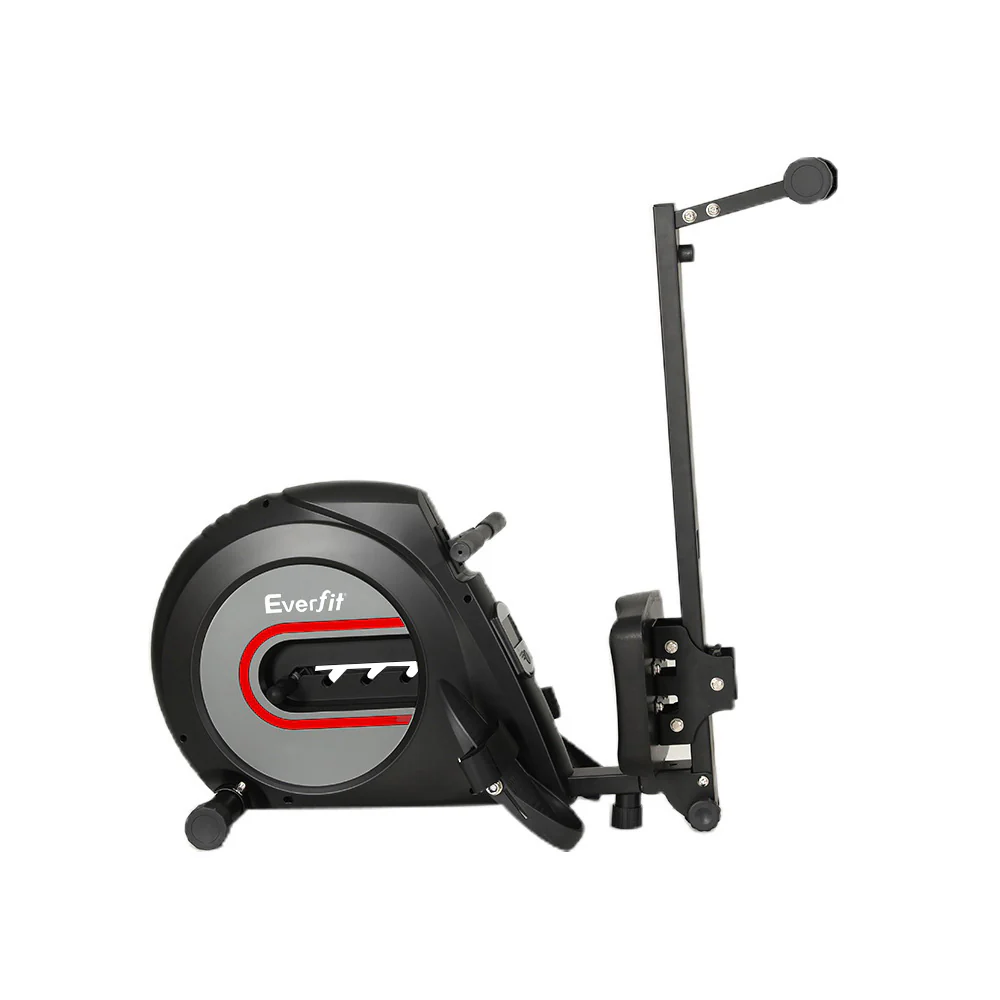 Everfit Rowing Machine Rower Elastic Rope Resistance Fitness Home Cardio Black - Image 5