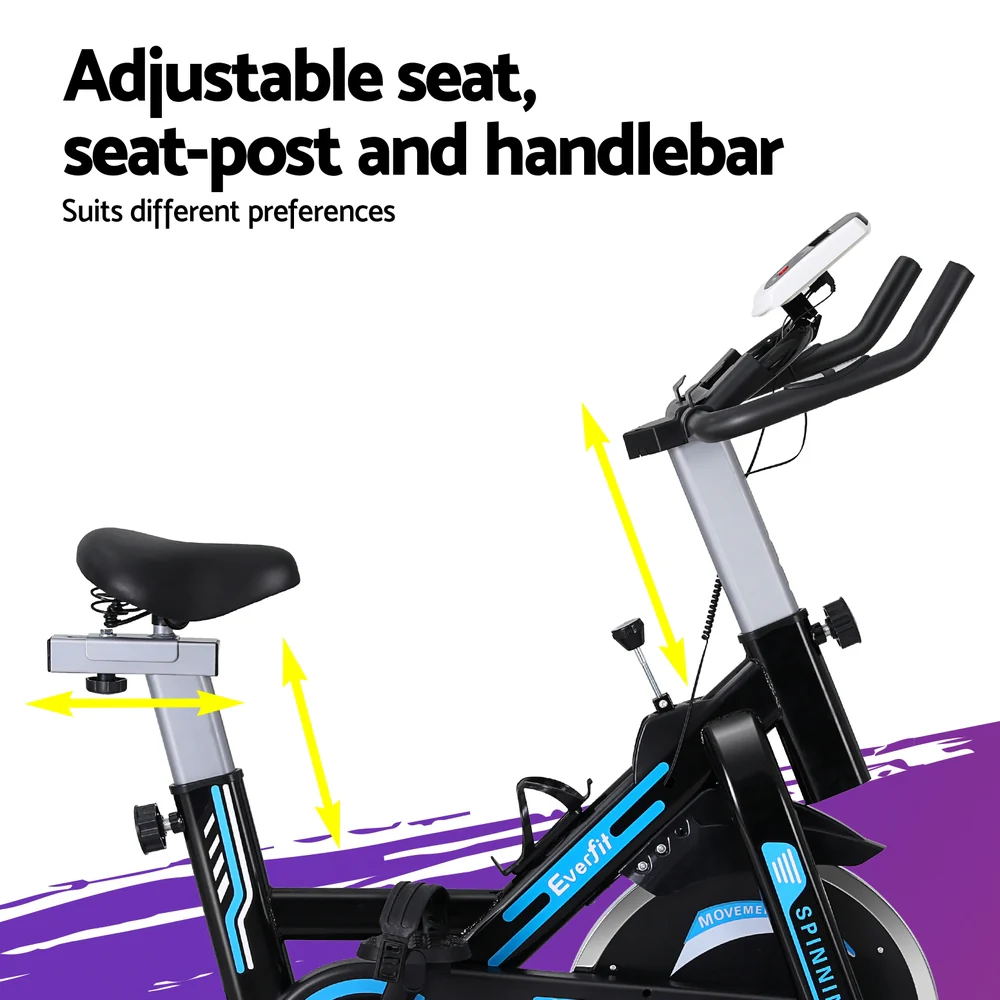 Everfit Spin Bike Magnetic Exercise Bike 13KG Flywheel Fitness 150kg capacity - Image 5