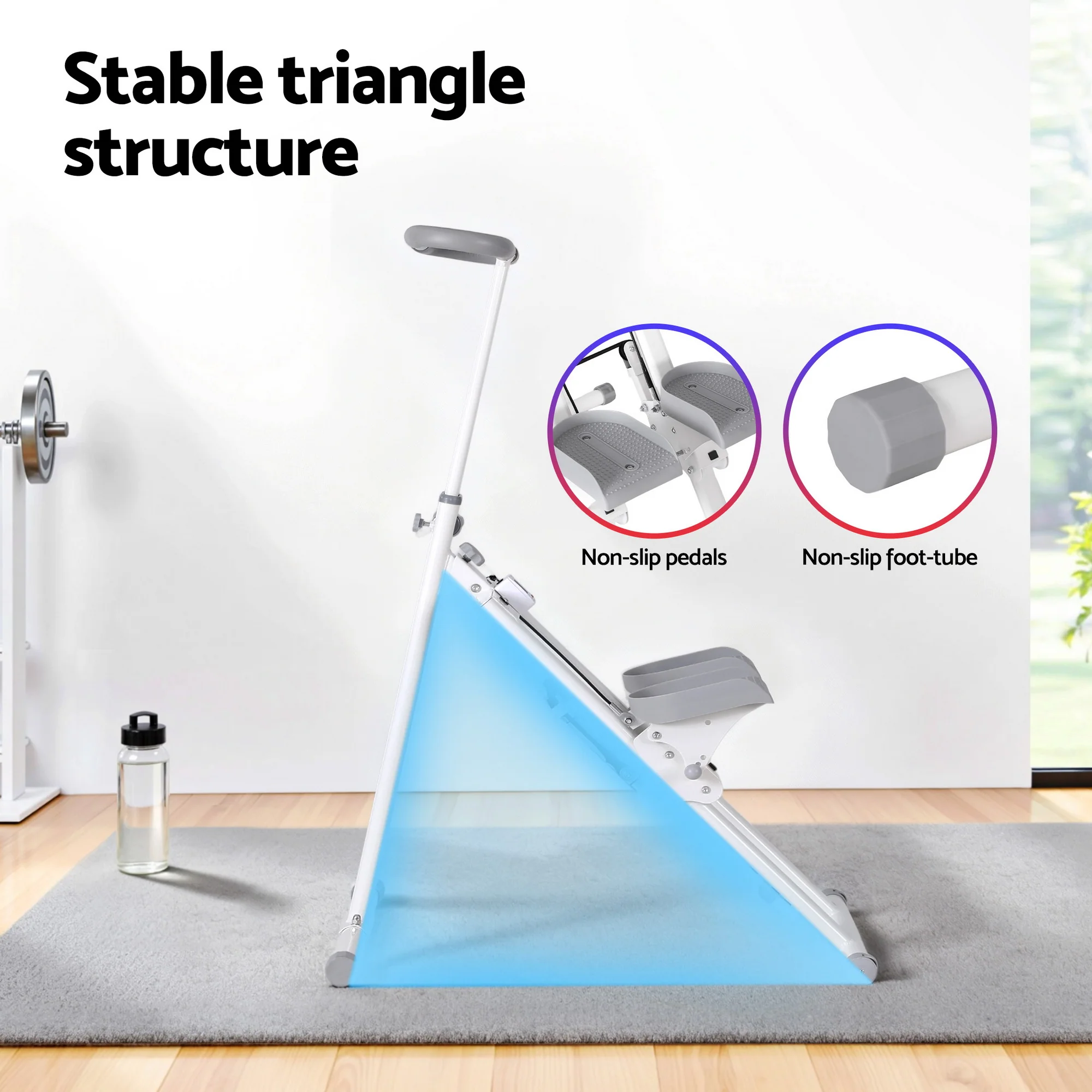 Everfit Step Machine Stair Climber for Home Gym Exercise Foldable LED Display Adjustable Handlebar - Image 6