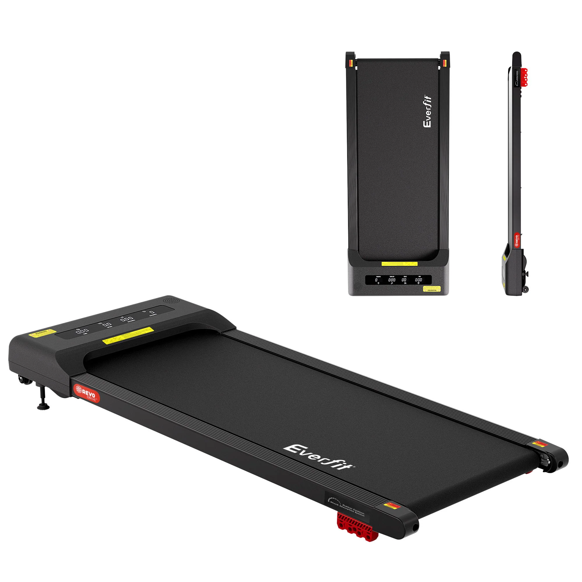 Everfit Treadmill Electric Walking Pad Incline Under Desk Home Gym 380mm Black - Image 3