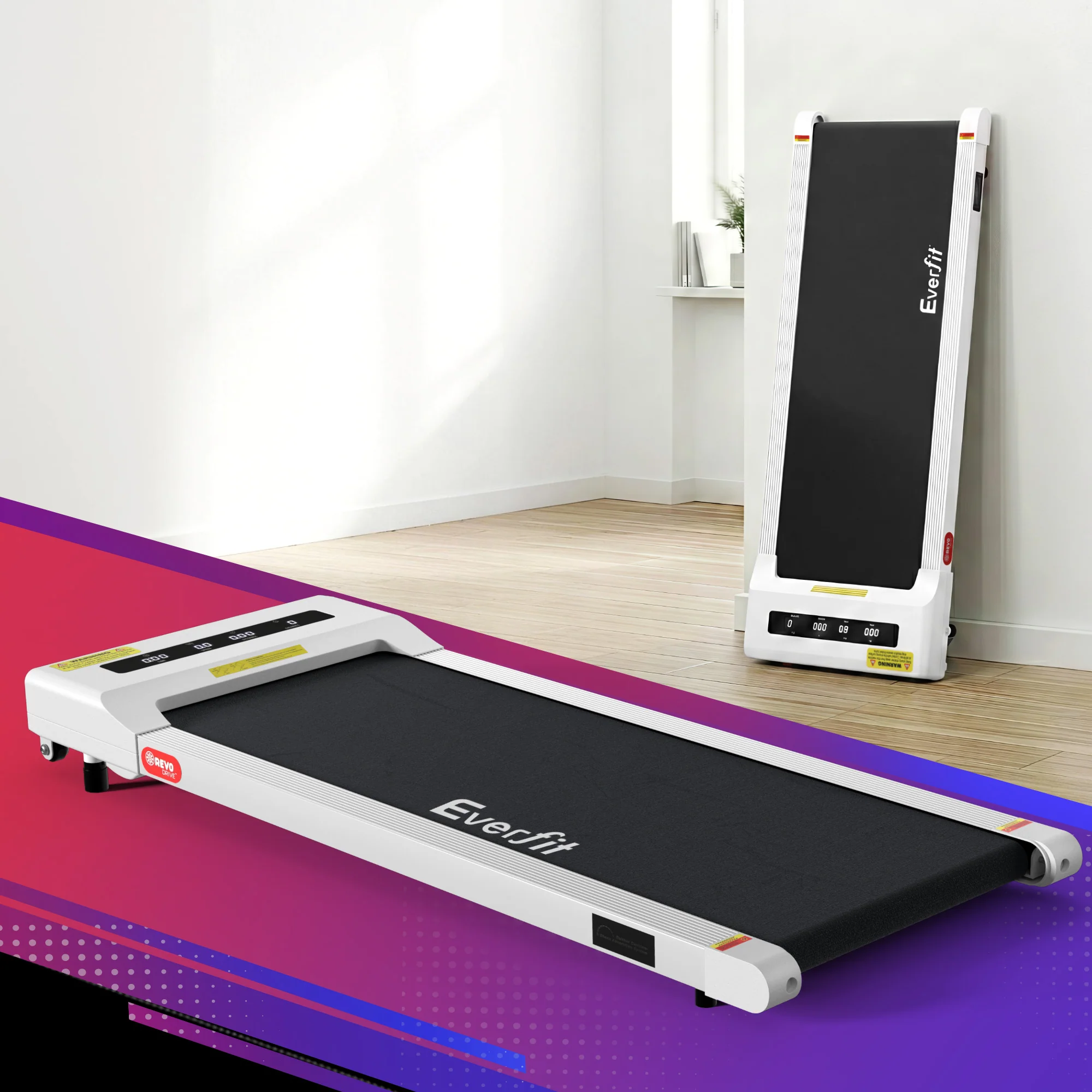 Everfit Treadmill Electric Walking Pad Under Desk Home Gym Fitness 360mm White - Image 8