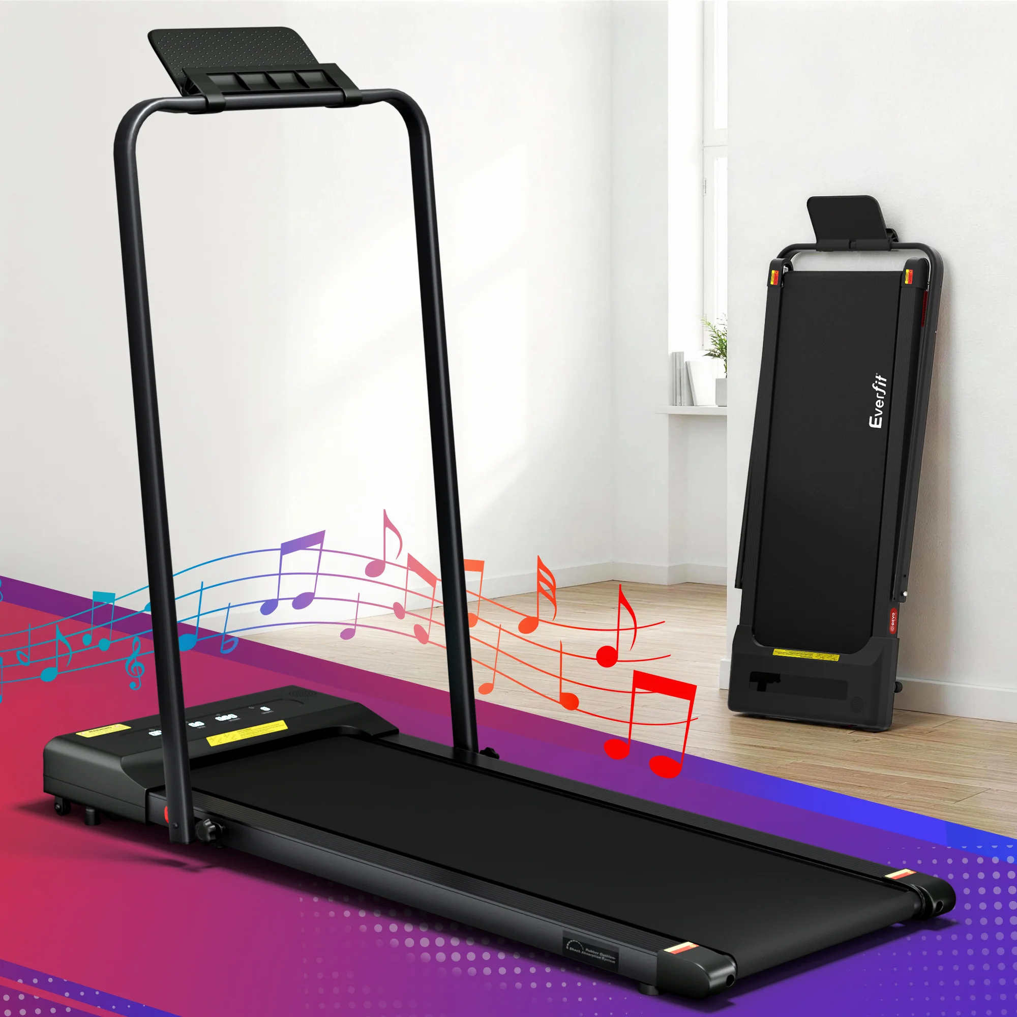 Everfit Treadmill Electric Walking Pad Under Desk Home Gym Fitness 380mm Black - Image 8