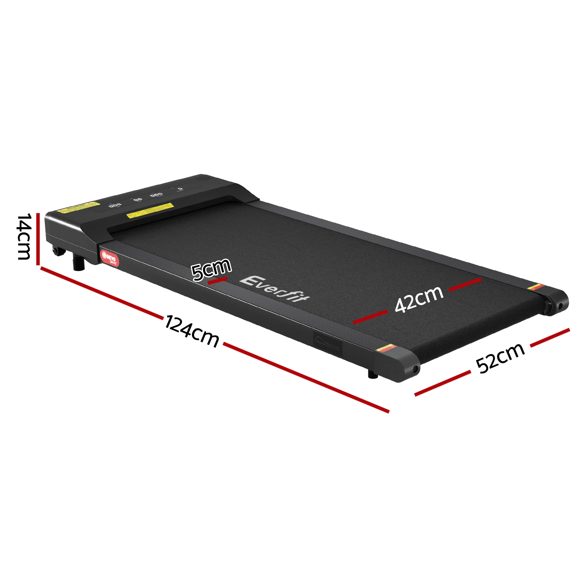 Everfit Treadmill Electric Walking Pad Under Desk Home Gym Fitness 400mm Black - Image 2