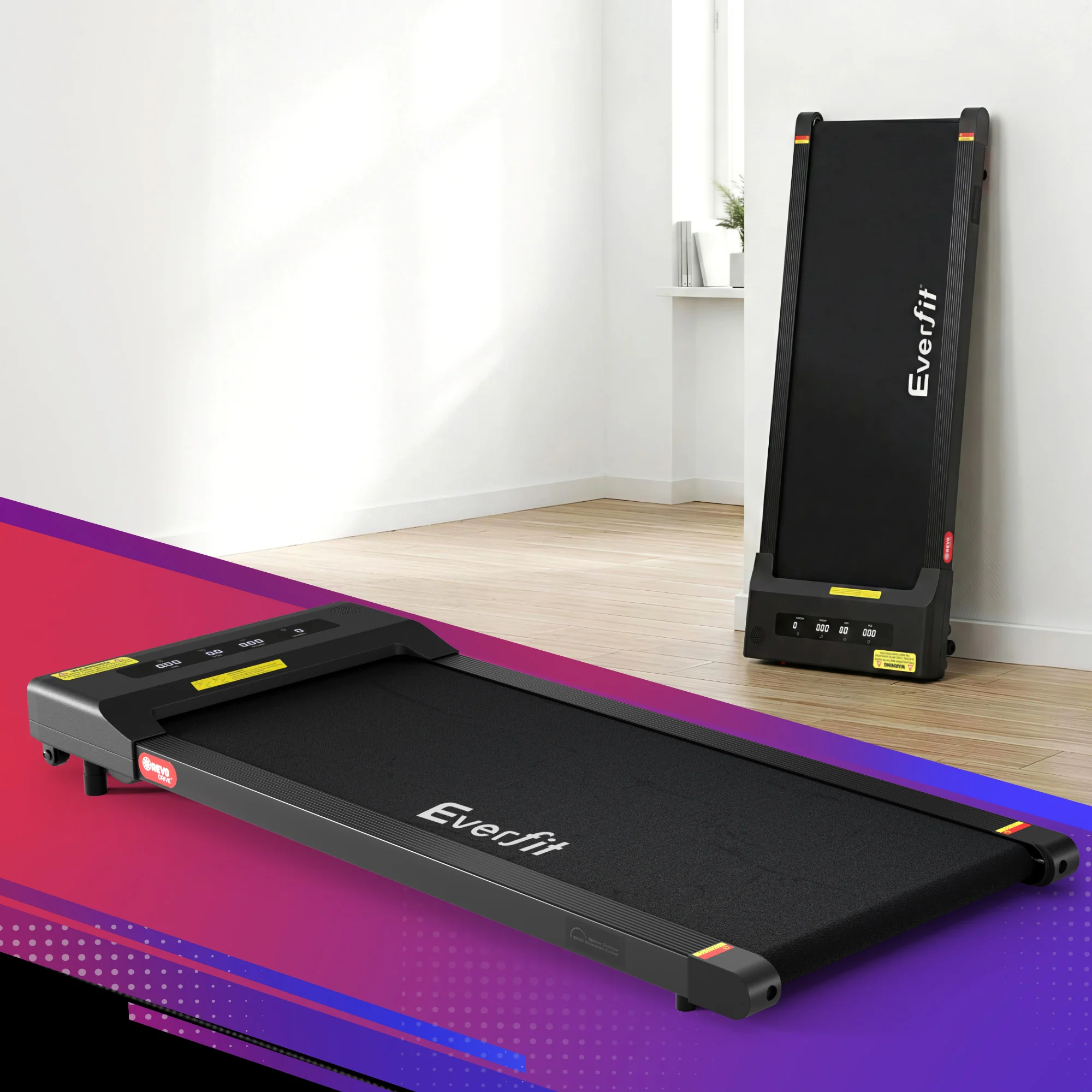 Everfit Treadmill Electric Walking Pad Under Desk Home Gym Fitness 400mm Black - Image 8