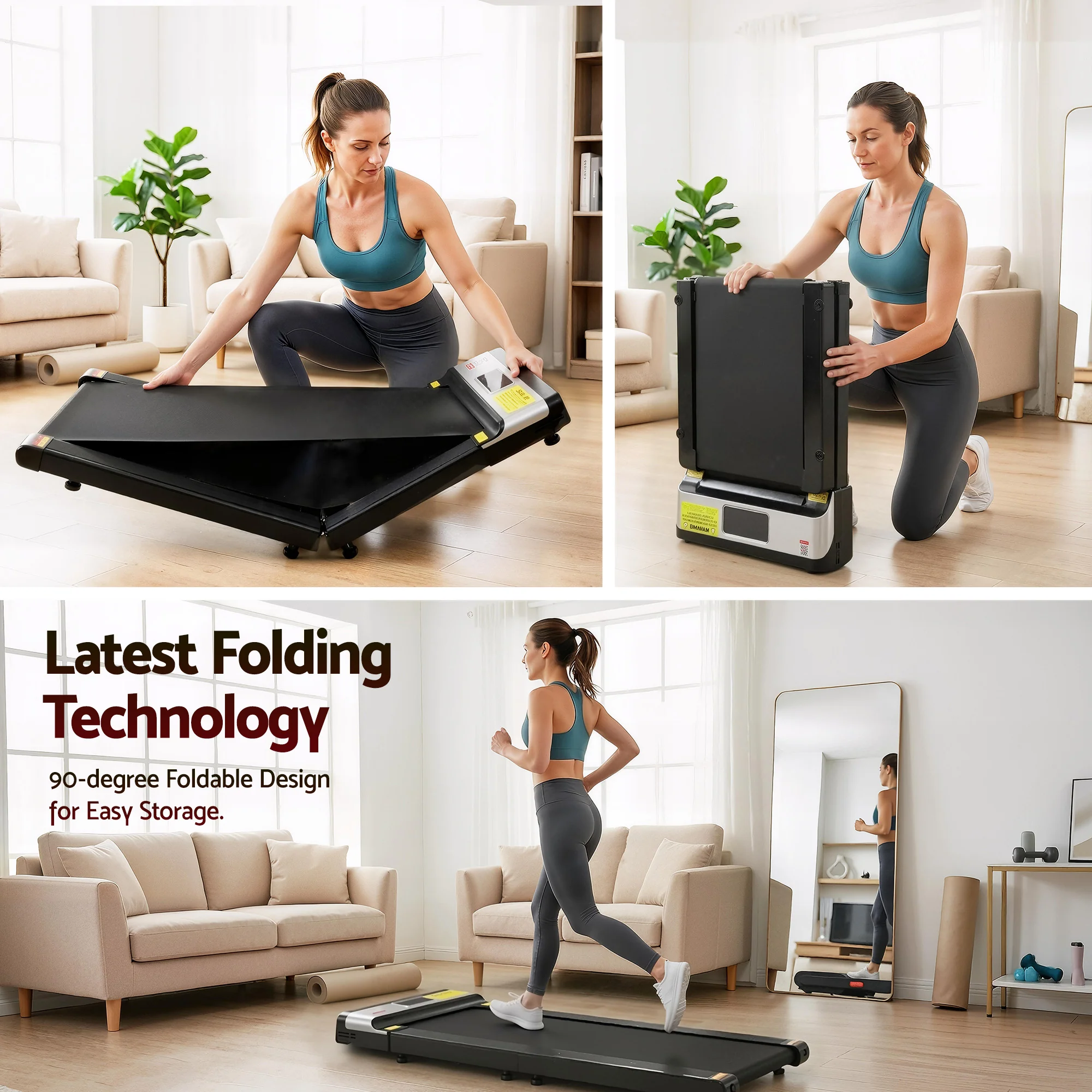 Everfit Treadmill Electric Walking Pad Under Desk Home Gym Fitness Foldable Belt - Image 5