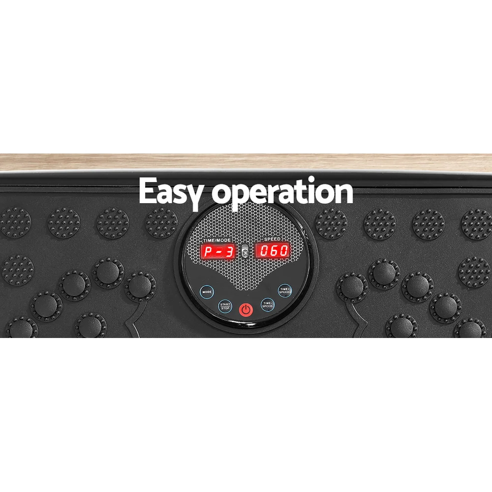 Everfit Vibration Machine Platform Vibrator With Resistance Rope Home Gym Black - Image 6