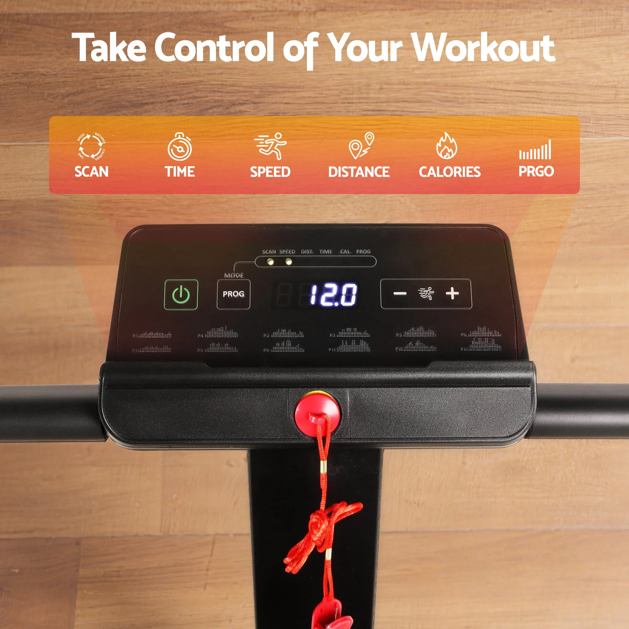 Everfit Walking Pad Treadmill 2 in 1 Foldable for Home Gym 40cm Wide Belt 12 Programs with App - Image 6