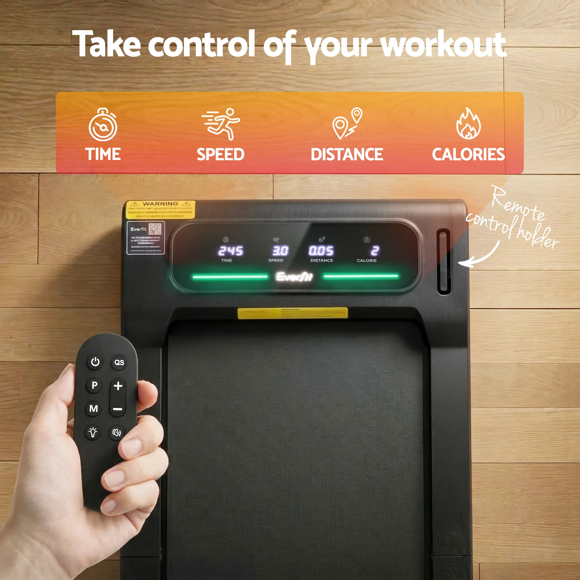 Everfit Walking Pad Treadmill 2 in 1 Foldable Under Desk for Home Gym With 38cm Belt With APP - Image 6