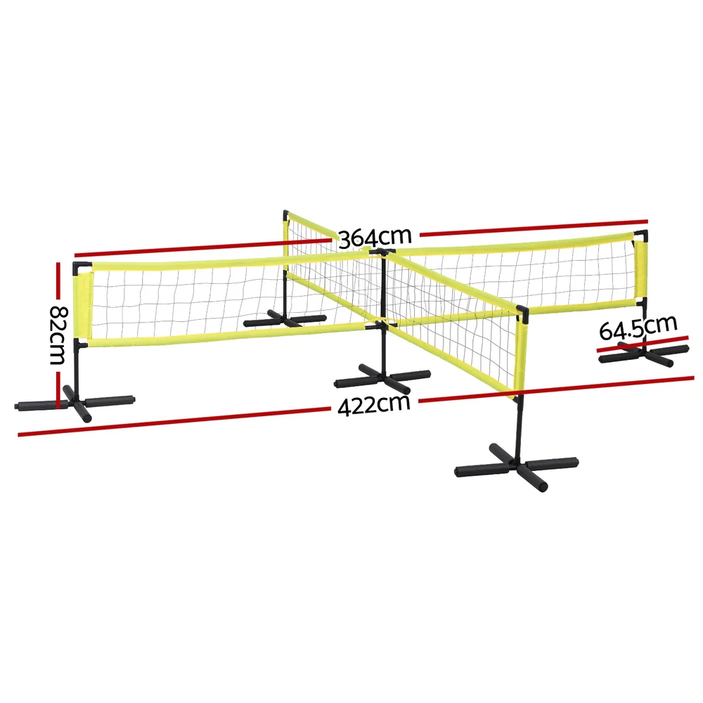 Everfit Water Volleyball Net Set Portable Swimming Pool Nets Game 4 Anchor Bags - Image 2