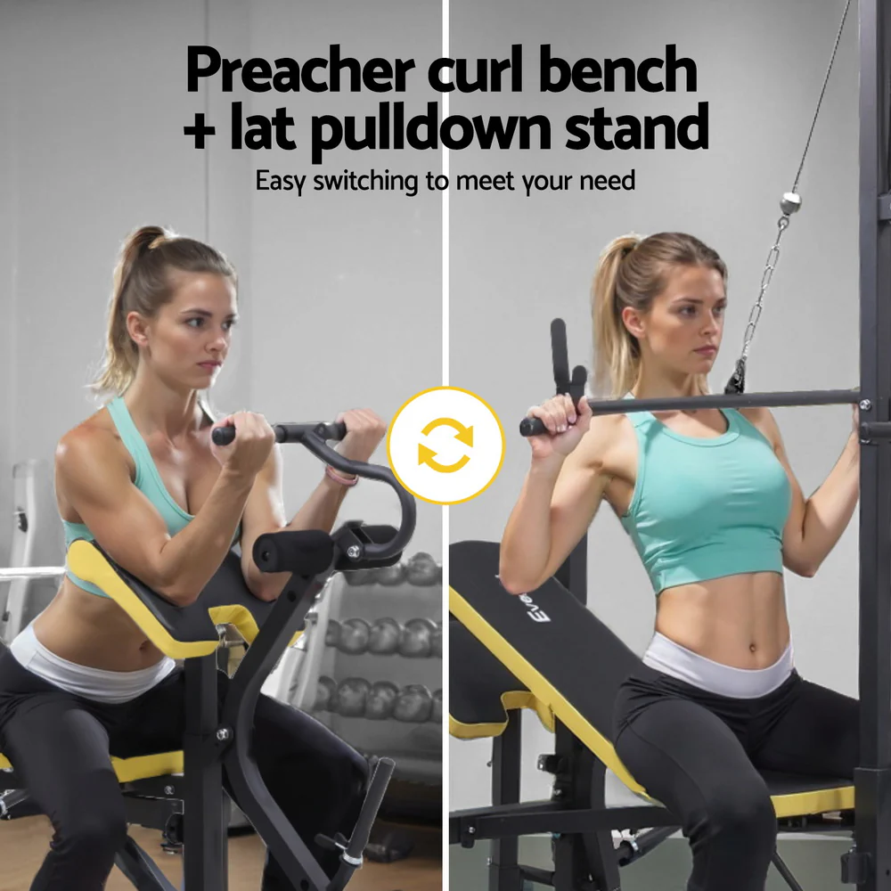 Everfit  Weight Bench 14in1 Press Multi-Station Fitness Home Gym Equipment - Image 4