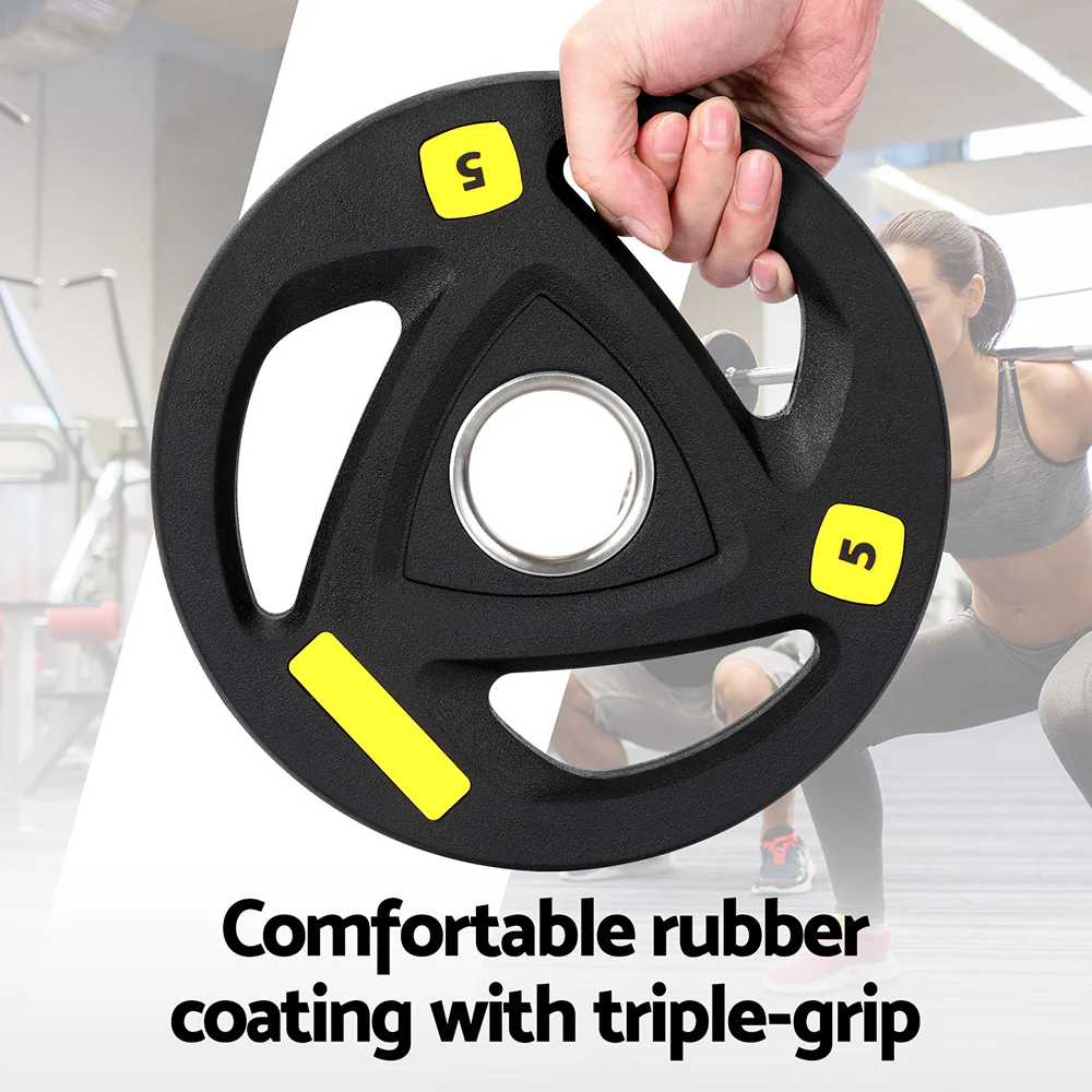 Everfit Weight Plates Standard 5kg Dumbbells Barbells Plate Weight Lifting Home - Image 5