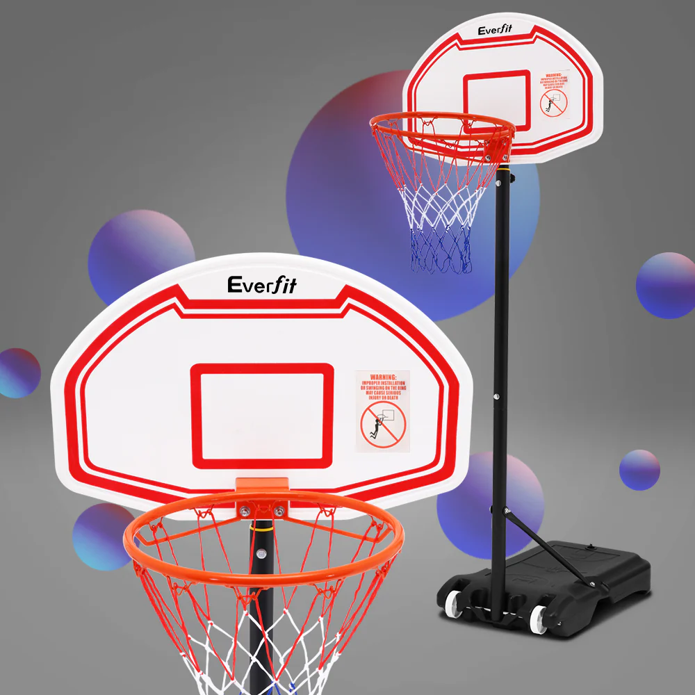 Everfit 2.1M Basketball Hoop Stand System Adjustable Portable Pro Kids White - Image 7